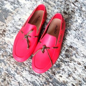 Aldo Pink Rubber Men Loafer Boat Shoes